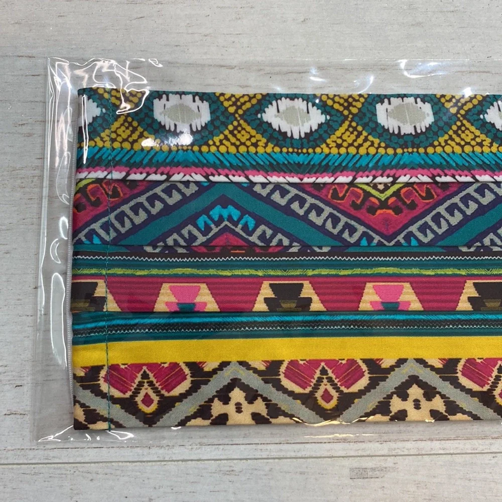 Johnny Was Multi Color Print Cotton Sateen Face Mask